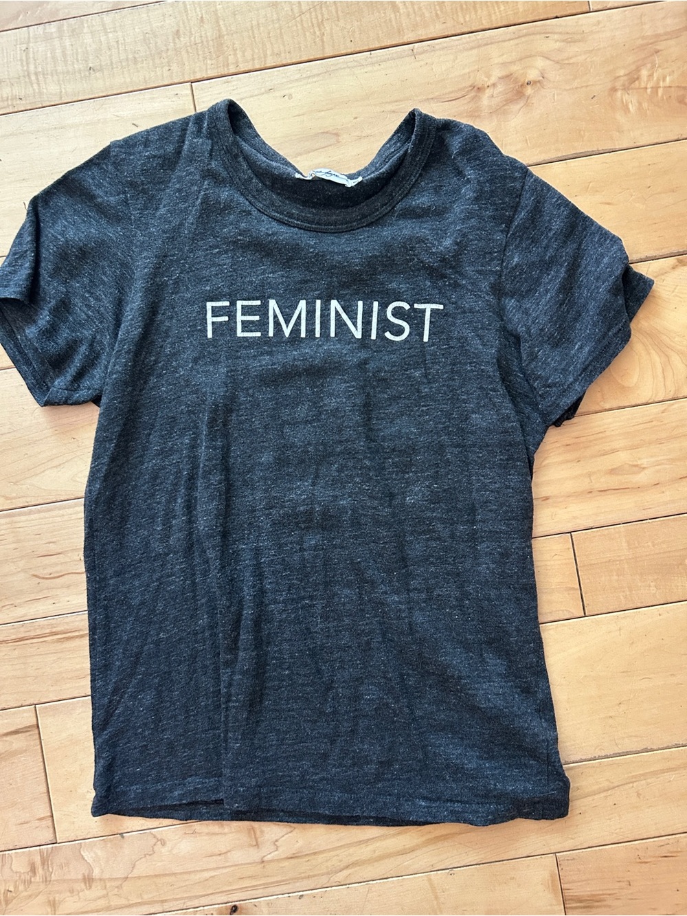 Anna Joyce “Feminist” Tee in Heathered Black